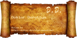 Doktor Dorottya névjegykártya