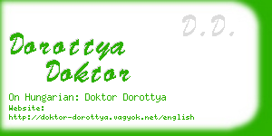 dorottya doktor business card